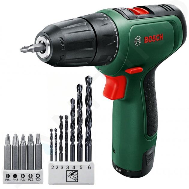 Bosch Náradie - 12V AKU vŕtací skrutkovač, 2x aku 1,5 Ah, nabíjačka 06039D3007