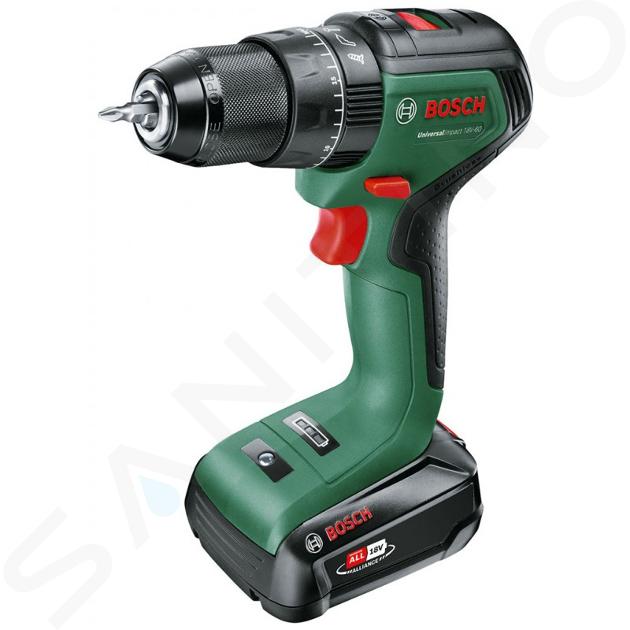 Bosch Herramientas - Taladro de percusión AKU 18V, 1x batería 2,0 Ah Li-Ion, cargador 06039D7101