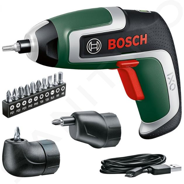 Bosch Herramientas - Destornillador AKU de 3,6 V con accesorios, cable USB 06039E0021