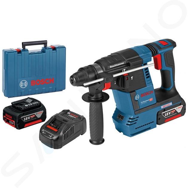 Bosch Náradie - 18V AKU vŕtacie kladivo SDS Plus, 2x aku 6,0 Ah Li-Ion, nabíjačka 0611909003