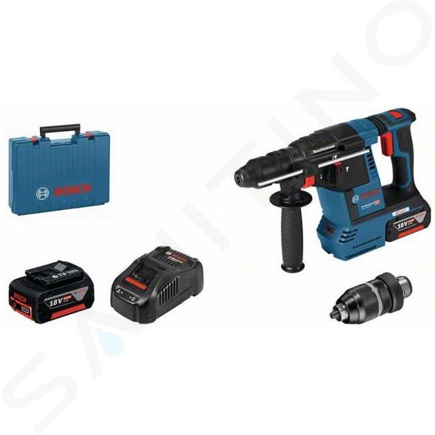 Bosch Náradie - 18V AKU vŕtacie kladivo SDS Plus, 2x aku 6,0 Ah, nabíjačka 0611910003