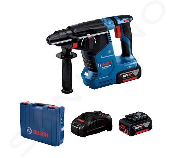 Bosch Nářadí - 18V AKU vrtací kladivo, 2x aku 5,0 Ah, nabíječka 0611923021