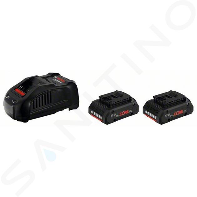 Bosch Accessoires - Set chargeur 8A et 2 batteries 18 V ProCORE 4,0 Ah 1600A016GF