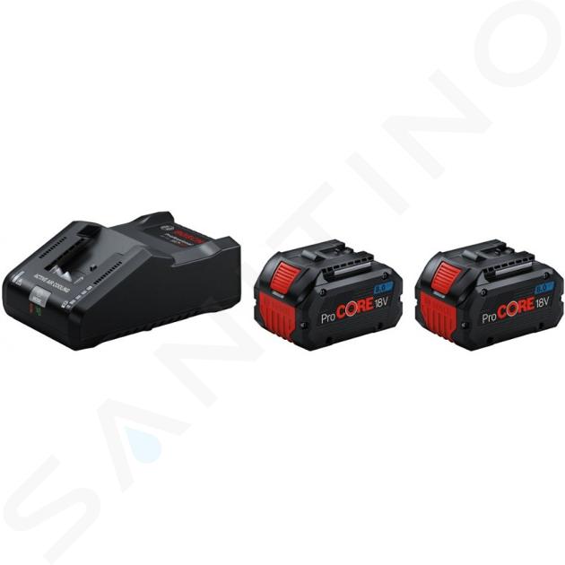 Bosch Accessoires - Set chargeur 16A et 2 batteries 18 V ProCORE 8,0 Ah 1600A02T5P