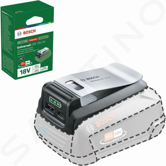 Bosch Accesorios - Adaptador USB para alimentar dispositivos externos 18/45 V 1600A02WS1