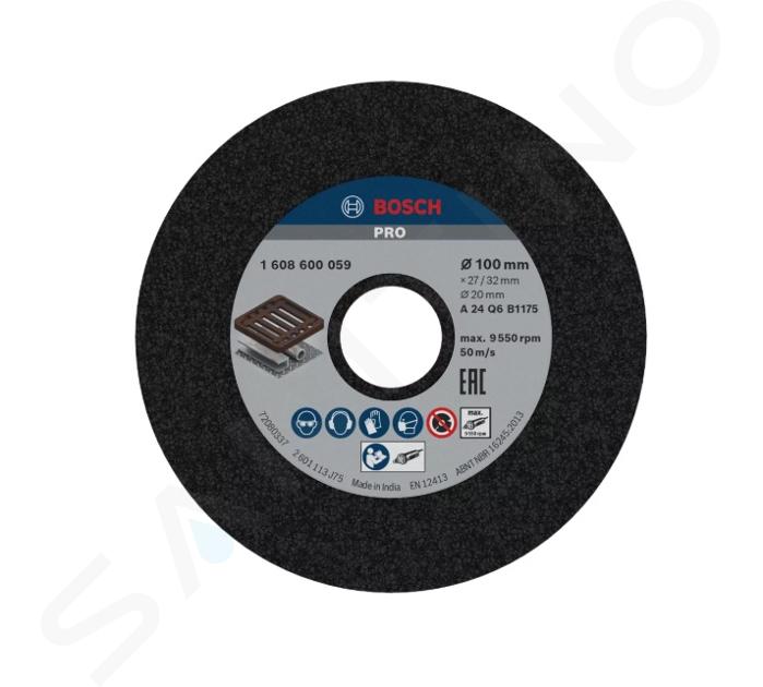 Bosch Příslušenství - Brusný kotouč na kov P24, 100x27x20 mm 1608600059