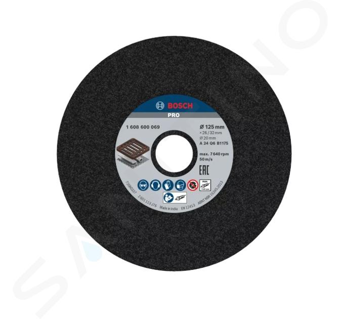Bosch Příslušenství - Brusný kotouč na kov P24, 125x26x20 mm 1608600069