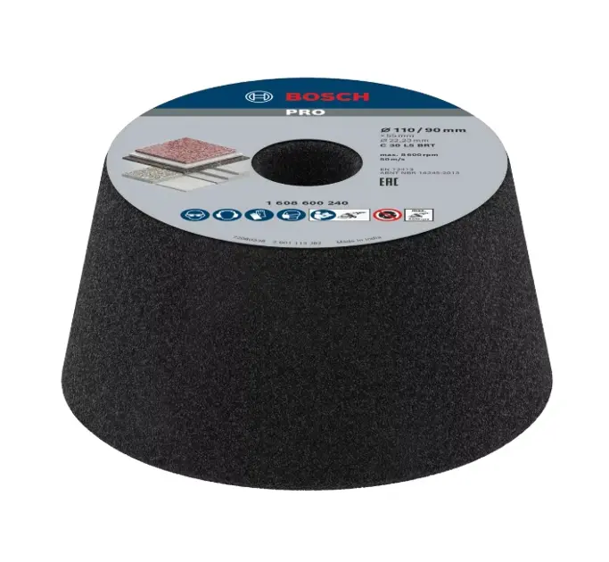 Levně Bosch Příslušenství - Brusný kužel na beton P36, 110/90x22,23 mm 1608600240