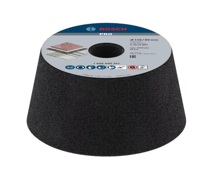 Levně Bosch Příslušenství - Brusný kužel na beton, P60, 110/90x22,23 mm 1608600241