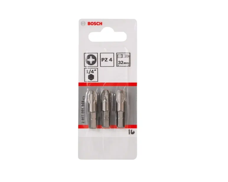 Levně Bosch Příslušenství - Sada bitů PZ4, délka 32 mm, 3 ks 2607001566