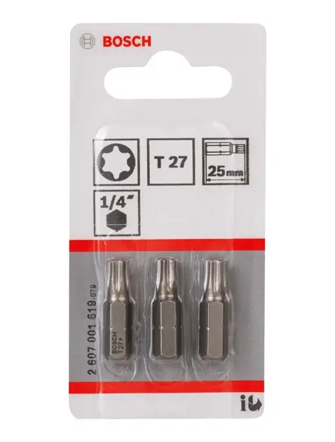Levně Bosch Příslušenství - Sada bitů T27, délka 25 mm, 3 ks 2607001619