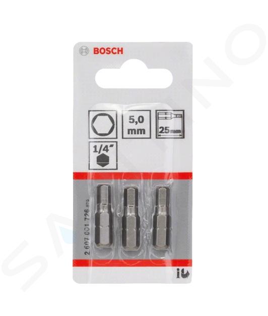 Bosch Príslušenstvo - Súprava bitov HEX5, dĺžka 25 mm, 3 ks 2607001726