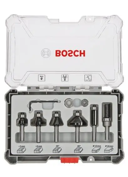 Bosch Akcesoria - 6-częściowy zestaw frezów 2607017469
