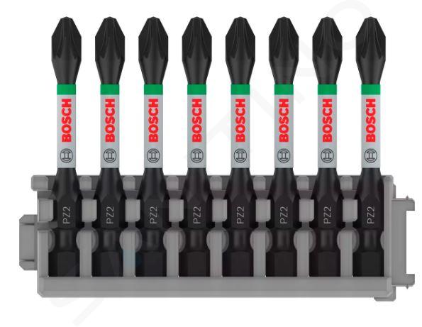 Bosch Príslušenstvo - Súprava bitov predĺžených PZ2, dĺžka 55 mm, 8 ks 2608522331
