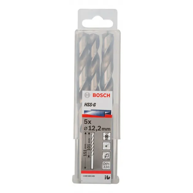 Levně Bosch Příslušenství - Sada vrtáků do kovu, 12,2x151 mm, 5 ks 2608585539