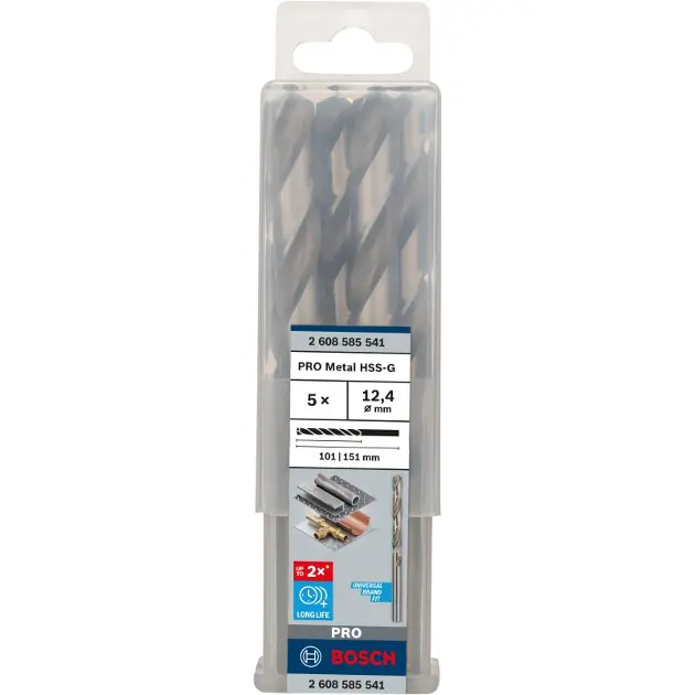 Levně Bosch Příslušenství - Sada vrtáků do kovu, 12,4x151 mm, 5 ks 2608585541