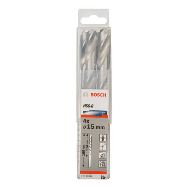 Levně Bosch Příslušenství - Sada vrtáků do kovu, 15x169 mm, 4 ks 2608585594
