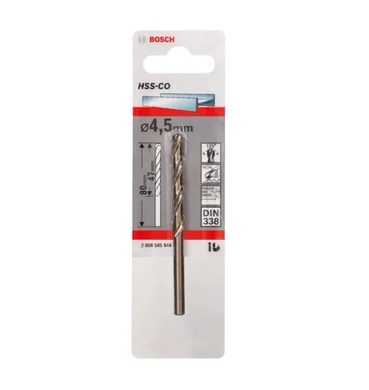 Levně Bosch Příslušenství - Vrták do kovu, 4,5x80 mm 2608585849