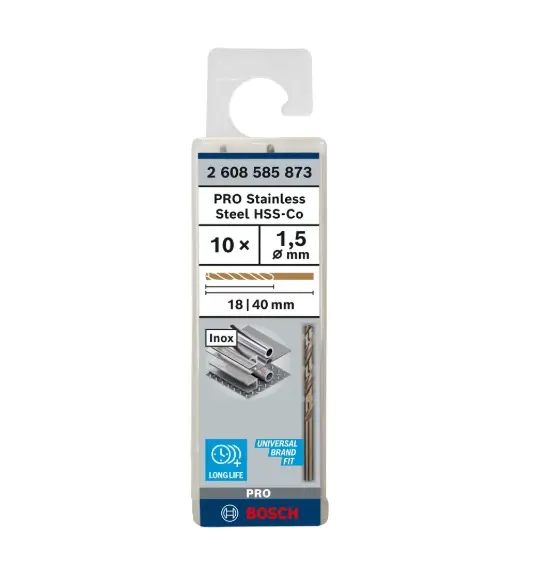 Levně Bosch Příslušenství - Sada vrtáků do kovu, 1,5x40 mm, 10 ks 2608585873