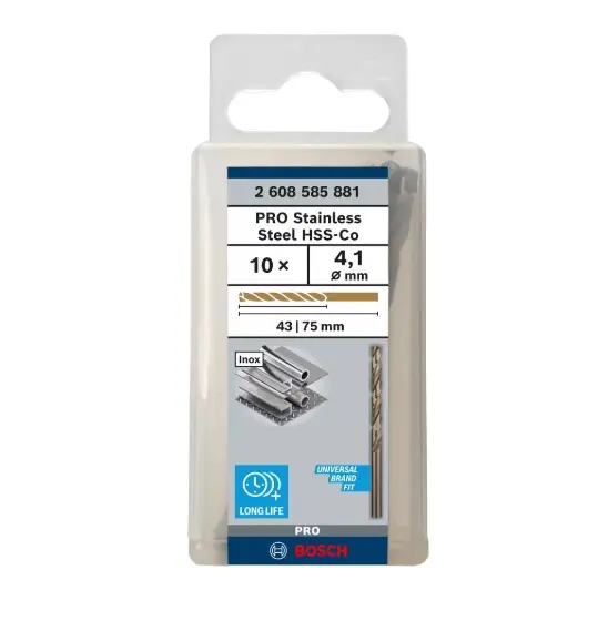 Levně Bosch Příslušenství - Sada vrtáků do kovu, 4,1x75 mm, 10 ks 2608585881