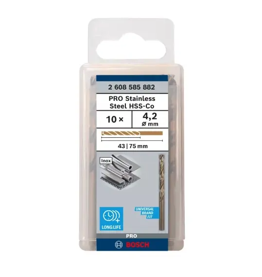 Levně Bosch Příslušenství - Sada vrtáků do kovu, 4,2x75 mm, 10 ks 2608585882
