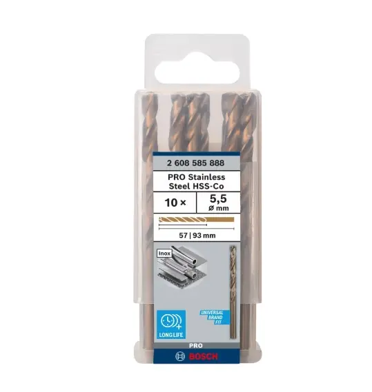 Levně Bosch Příslušenství - Sada vrtáků do kovu, 5,5x93 mm, 10 ks 2608585888