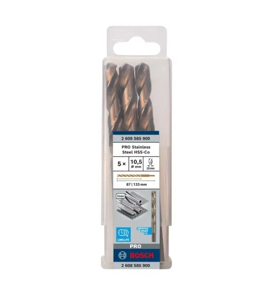 Levně Bosch Příslušenství - Sada vrtáků do kovu, 10,5x133 mm, 5 ks 2608585900