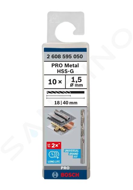 Bosch Zubehör - Metallbohrer-Set, 1,5x40 mm, 10-tlg. 2608595050