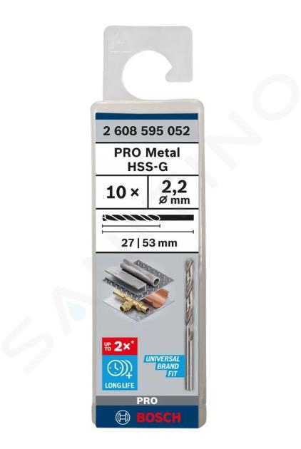 Bosch Zubehör - Metallbohrer-Set, 2,2x53 mm, 10-tlg. 2608595052