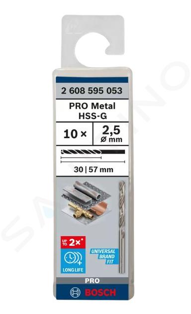 Bosch Zubehör - Metallbohrer-Set, 2,5x57 mm, 10-tlg. 2608595053