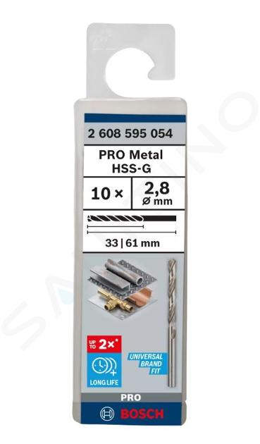 Bosch Zubehör - Metallbohrer-Set, 2,8x61 mm, 10-tlg. 2608595054