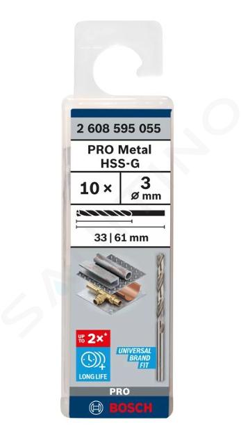 Bosch Zubehör - Metallbohrer-Set, 3x61 mm, 10-tlg. 2608595055