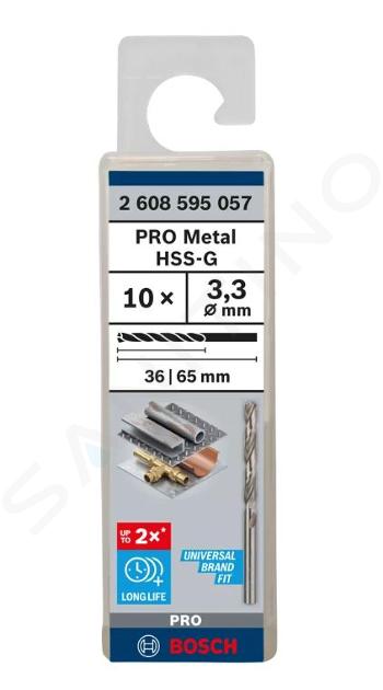 Bosch Zubehör - Metallbohrer-Set, 3,3x65 mm, 10-tlg. 2608595057