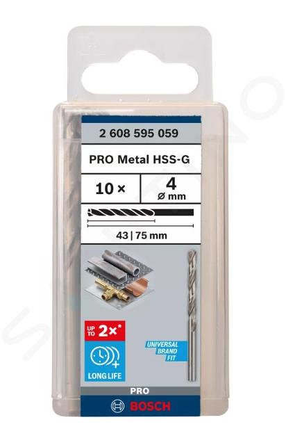 Bosch Zubehör - Metallbohrer-Set, 4x75 mm, 10-tlg. 2608595059