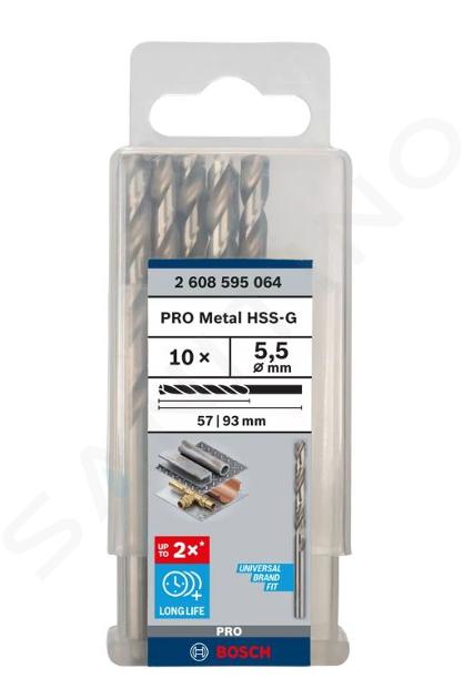 Bosch Zubehör - Metallbohrer-Set, 5,5x93 mm, 10-tlg. 2608595064