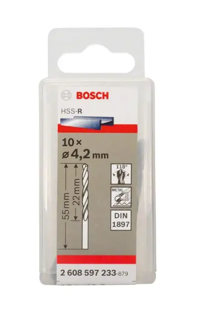 Levně Bosch Příslušenství - Sada vrtáků na karoserie, 4,2x55 mm, 10 ks 2608597233