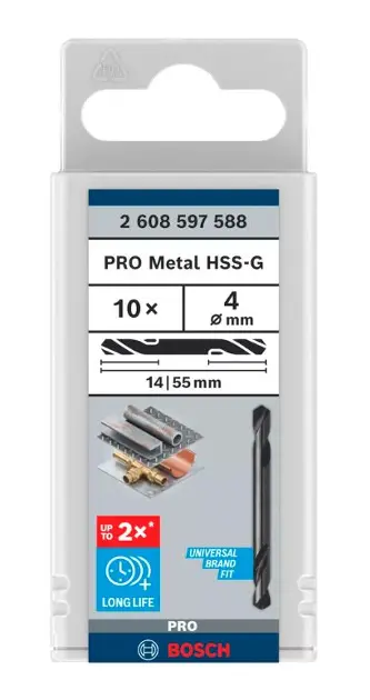 Levně Bosch Příslušenství - Sada vrtáků do kovu, oboustranné, 4x55 mm, 10 ks 2608597588