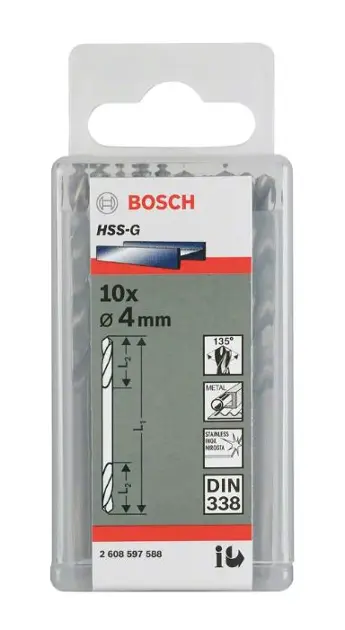 Levně Bosch Příslušenství - Sada vrtáků do kovu, oboustranné, 4,5x58 mm, 10 ks 2608597591