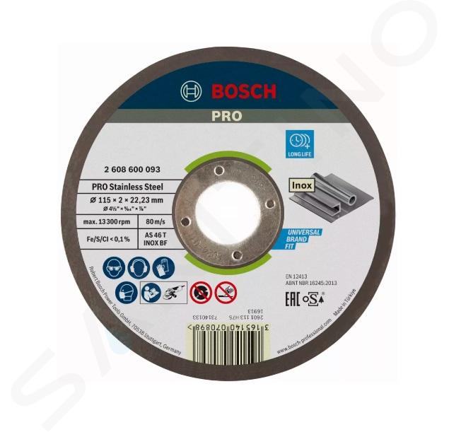 Bosch Příslušenství - Řezný kotouč na nerezovou ocel 115x22,23 mm 2608600093