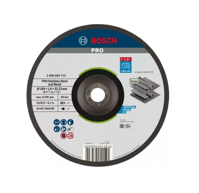 Levně Bosch Příslušenství - Řezný kotouč na nerezovou ocel 180x22,23 mm 2608600710