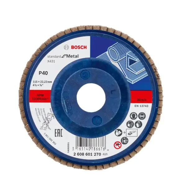 E-shop Bosch - Lamelový brúsny kotúč, P40, priemer 115 mm 2608601270