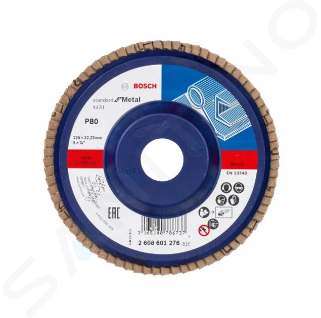 Bosch Accessoires - Plateau abrasif à lamelles, P80, diamètre 125 mm 2608601276