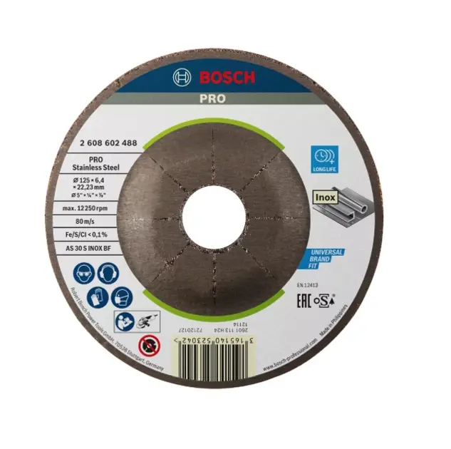Levně Bosch Příslušenství - Brusný kotouč na nerezovou ocel 125x22,23 mm 2608602488