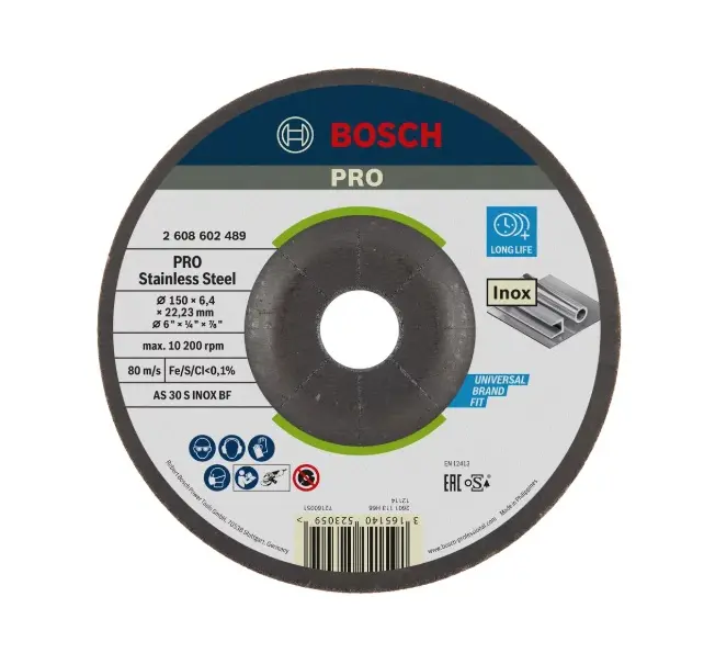 Levně Bosch Příslušenství - Brusný kotouč na nerezovou ocel 150x22,23 mm 2608602489