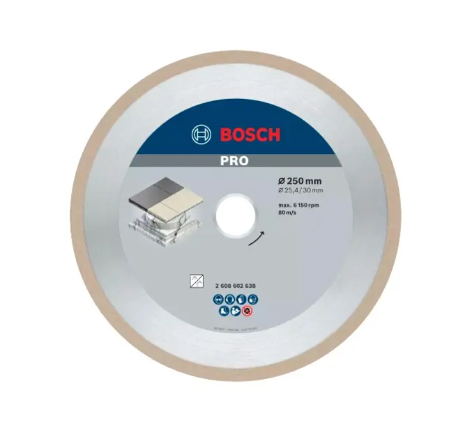 Levně Bosch Příslušenství - Diamantový řezný kotouč na dlaždice a obklady 250x30/25,4 mm 2608602638