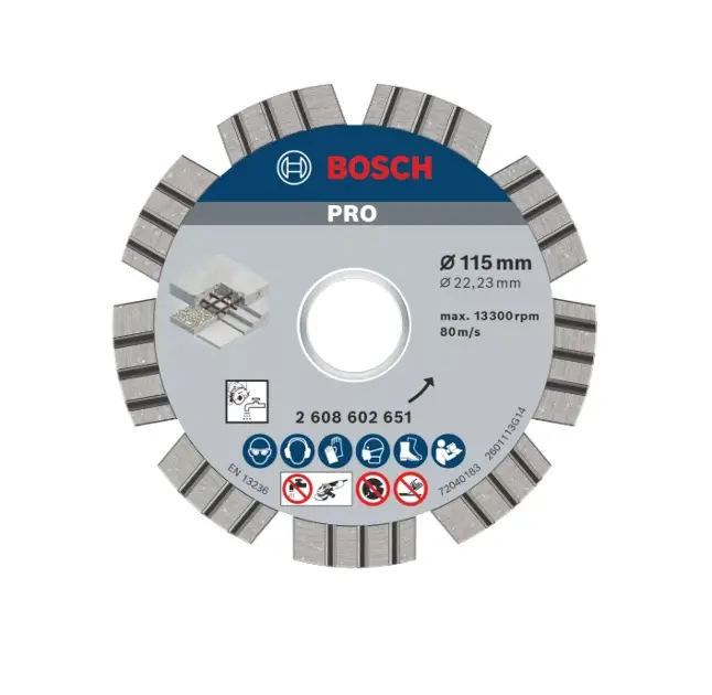 Levně Bosch Příslušenství - Diamantový řezný kotouč na beton 115x22,23 mm 2608602651