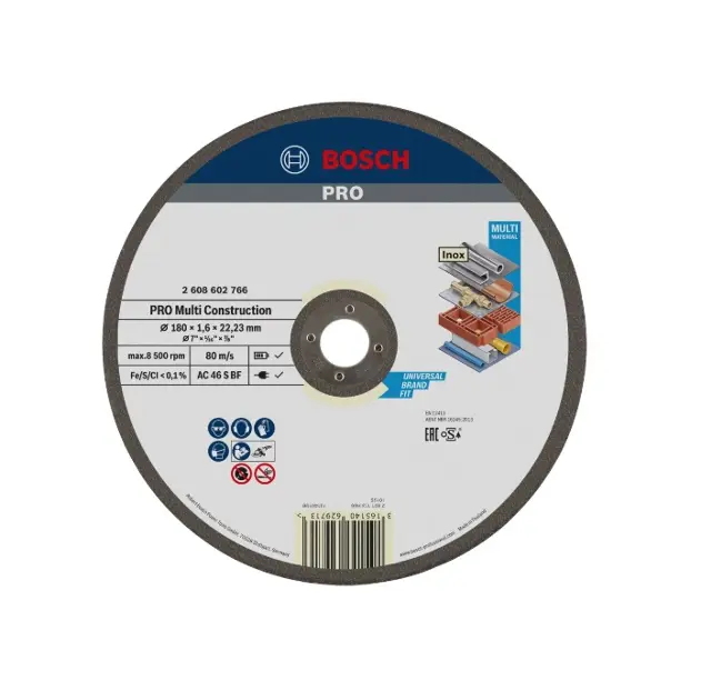 Levně Bosch Příslušenství - Řezný kotouč na stavební materiály 180x22,23 mm 2608602766