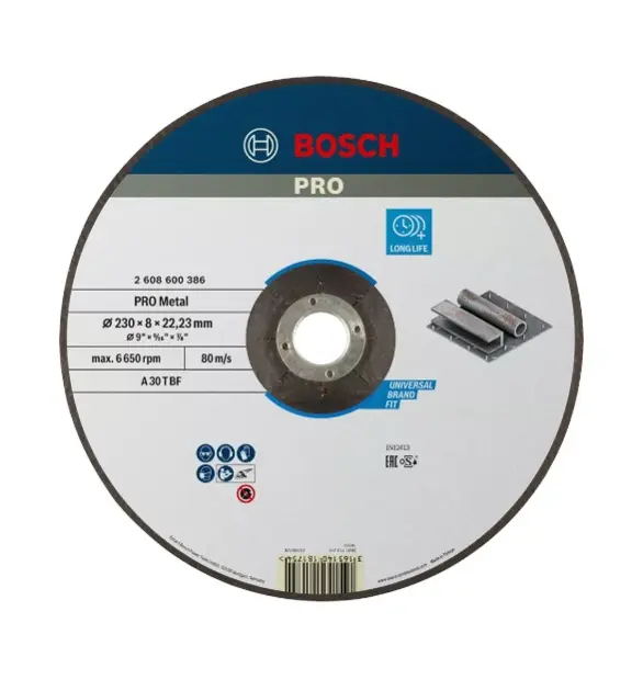 Levně Bosch Příslušenství - Brusný kotouč na kov 230x22,23 mm 2608603184