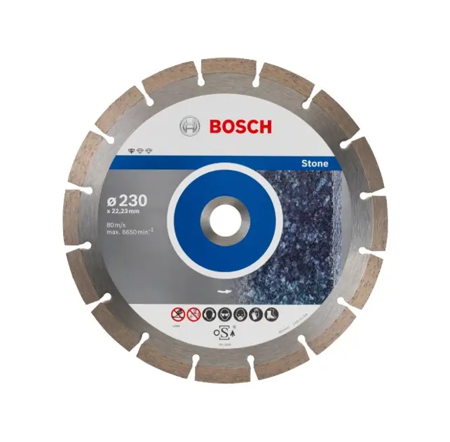 Levně Bosch Příslušenství - Sada diamantových řezných kotoučů na kámen 230x22,23 mm, 10 ks 2608603238