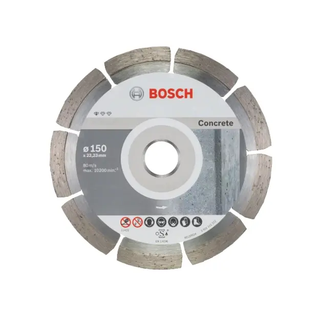 Levně Bosch Příslušenství - Sada diamantových řezných kotoučů na beton 150x22,23 mm, 10 ks 2608603241